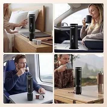 Self-heating portable drip coffee maker K Cup compatible business travel