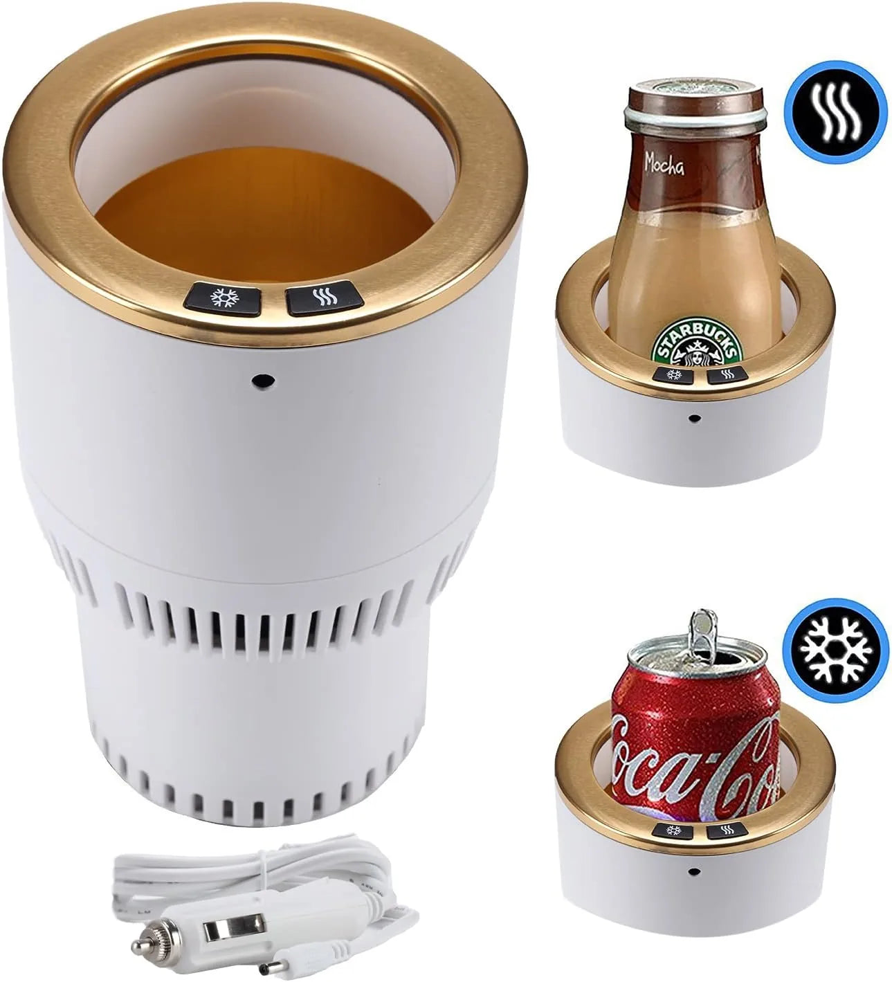 Smart 2-in-1 car tumbler holder featuring automatic cooling and heating functions