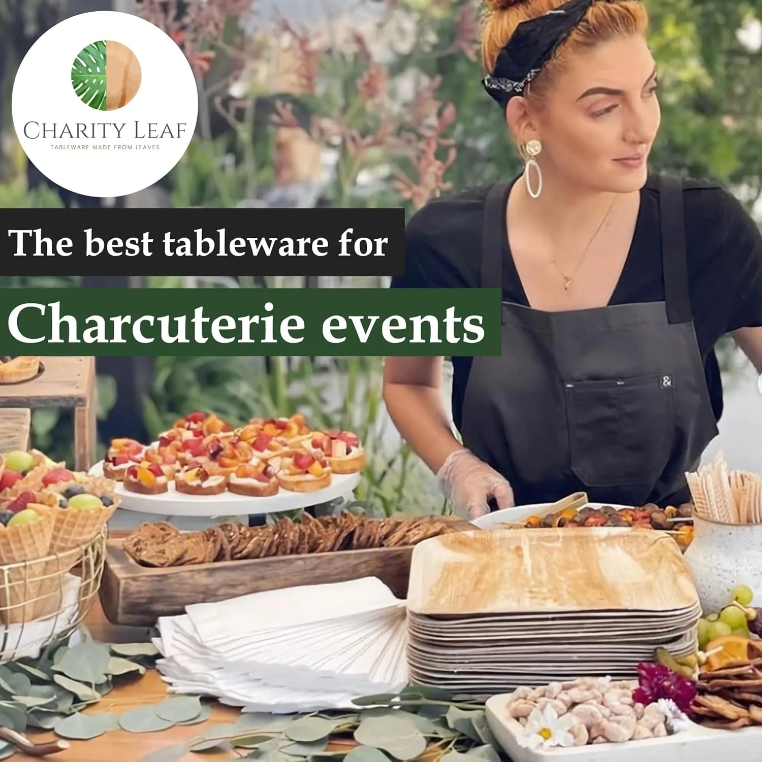 Natural biodegradable palm leaf dipping bowls in bulk pack ideal for sustainable entertaining
