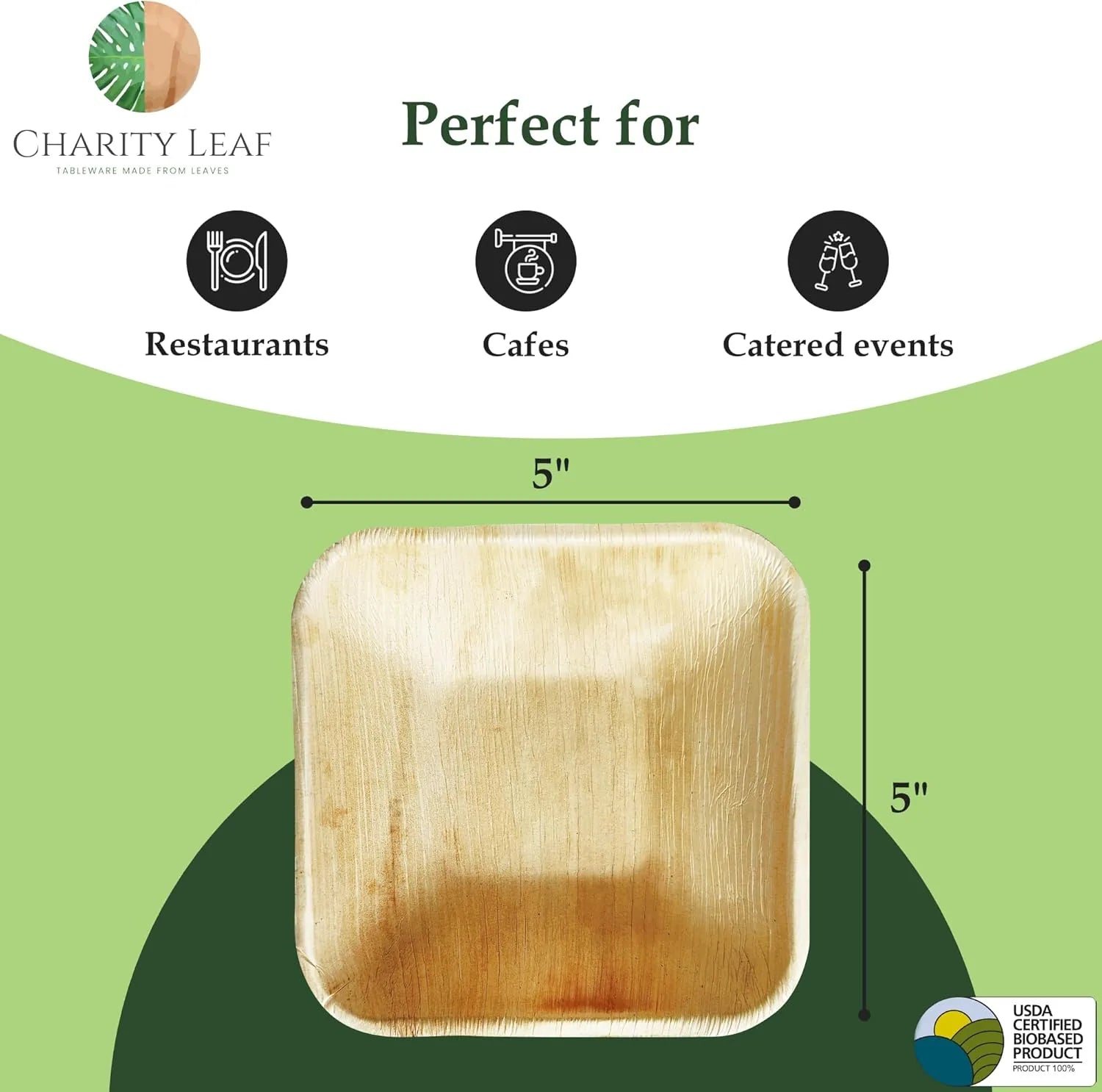 Charity Leaf 5-inch square bowls perfect for charcuterie boards and party serving