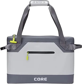 Portable cooler side view showing leak proof design and construction details