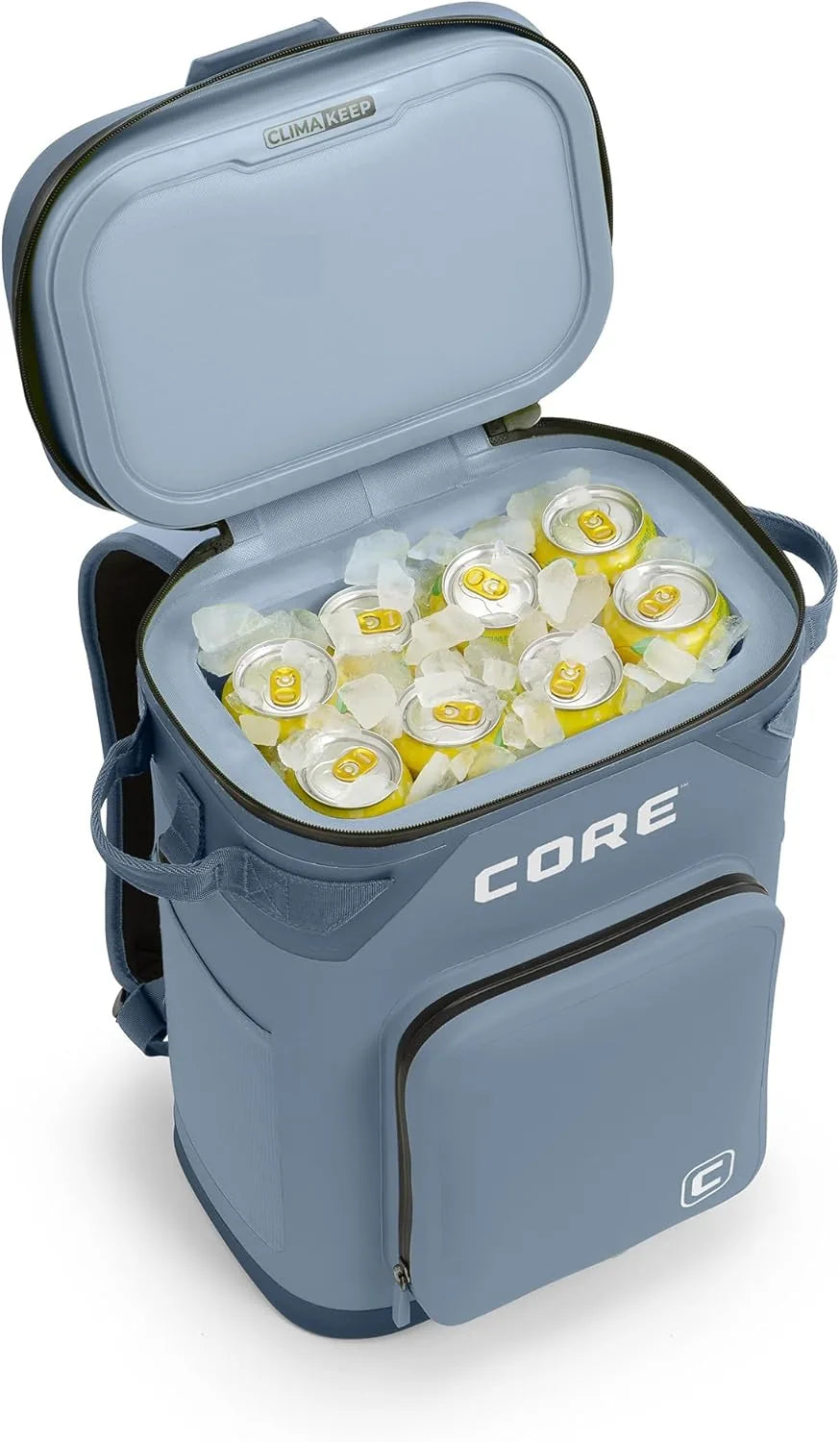 CORE magnetic leak proof soft cooler in navy blue front view