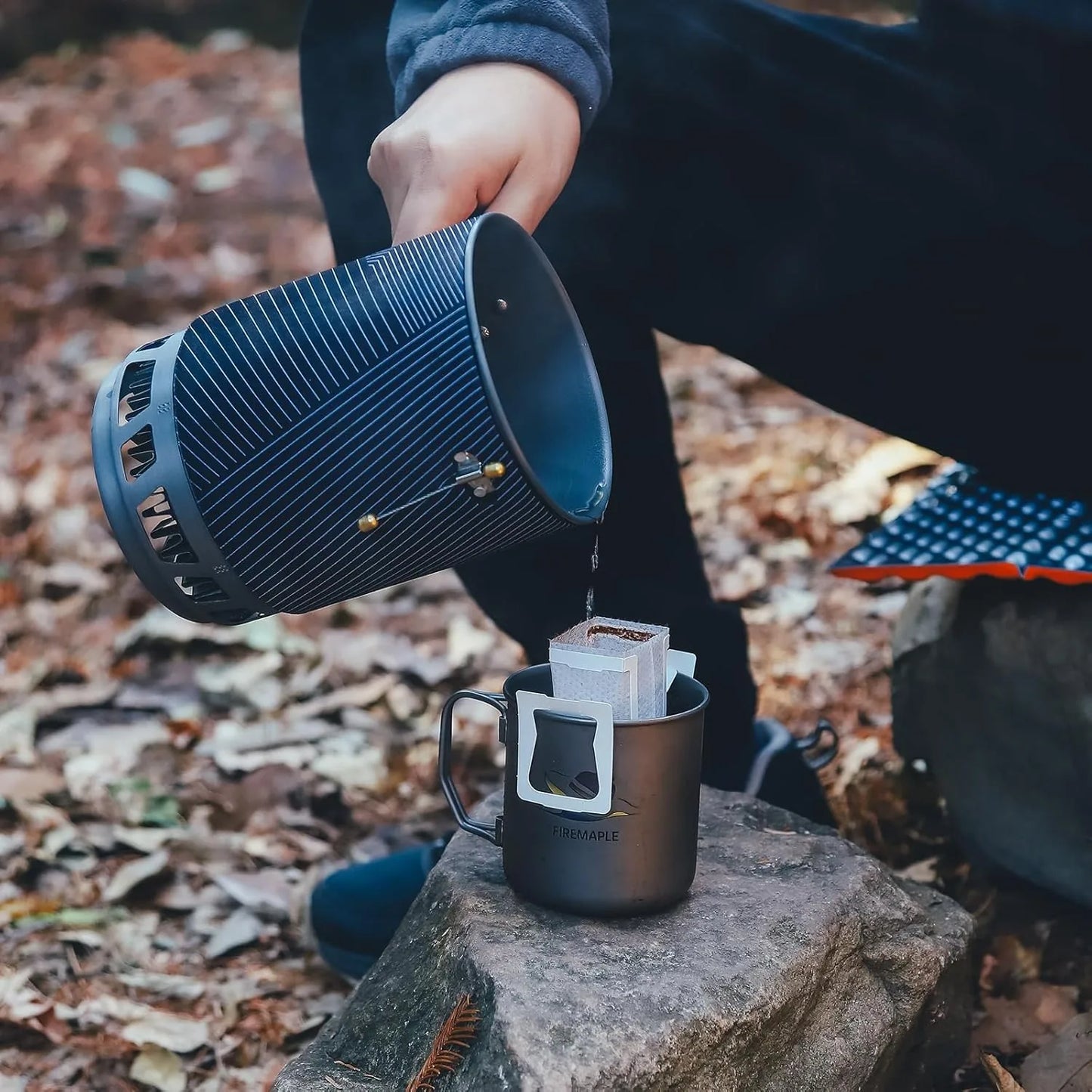 Efficient backpacking stove with compact design ideal for fishing and camping trips