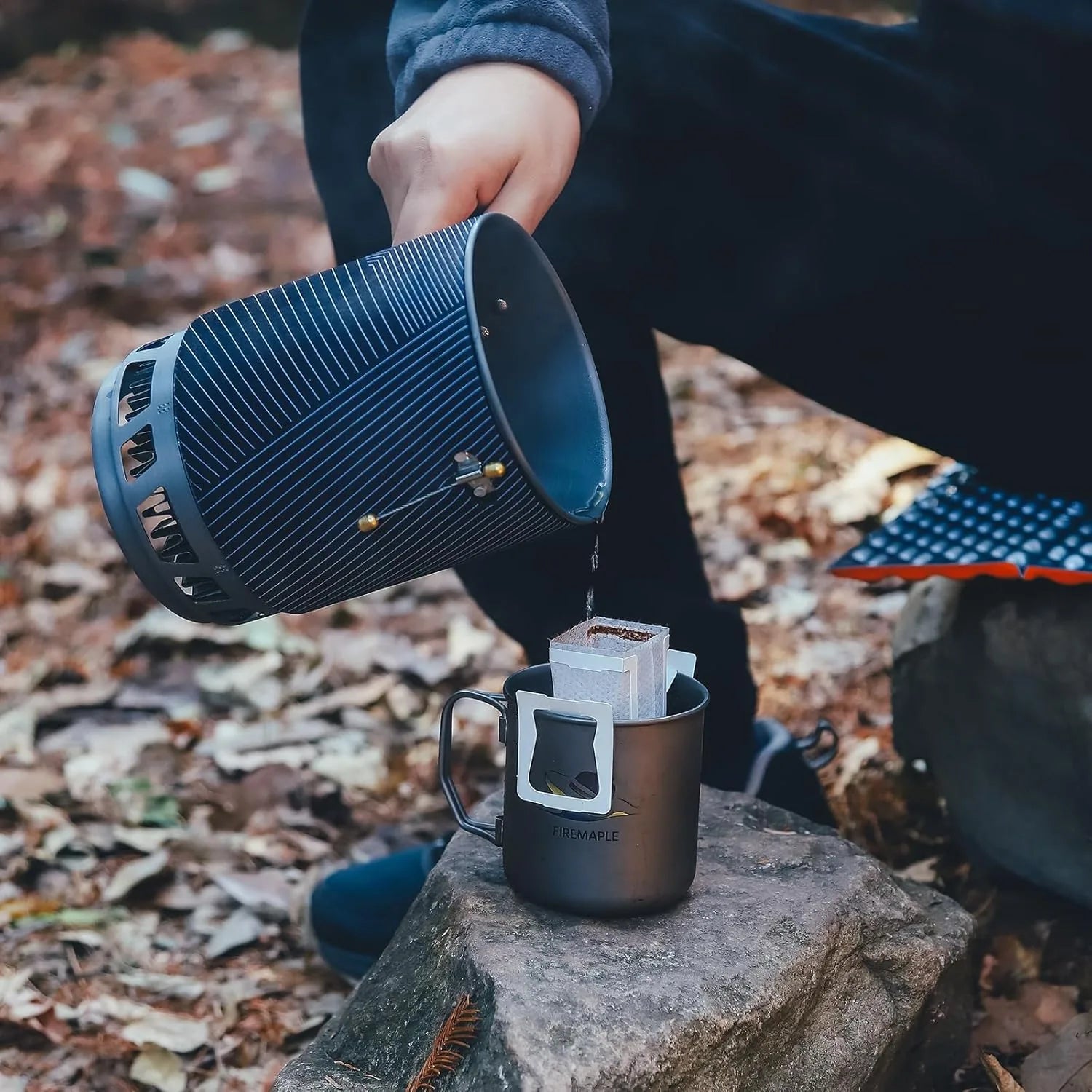 Efficient backpacking stove with compact design ideal for fishing and camping trips