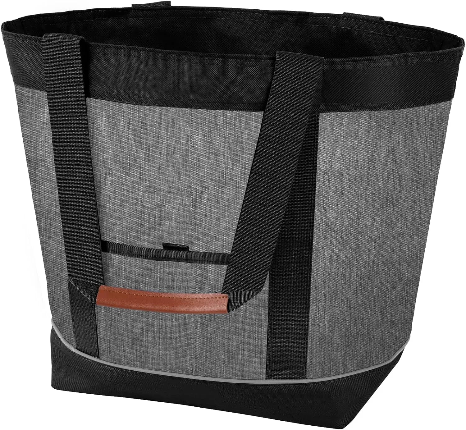 Blue insulated cooler bag holding 30 cans with carrying handles