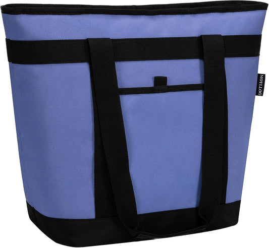 Insulated cooler bag with thermal food delivery design in neutral color