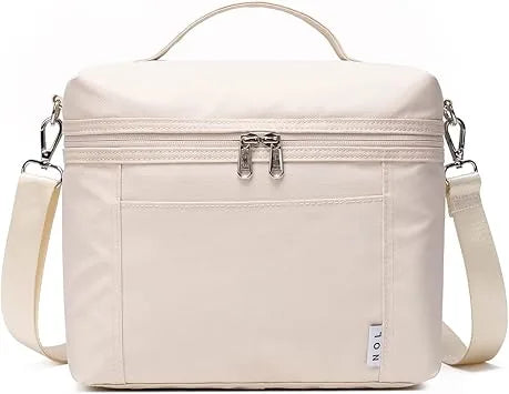 Waterproof nylon lunch box side view showing lightweight design and construction