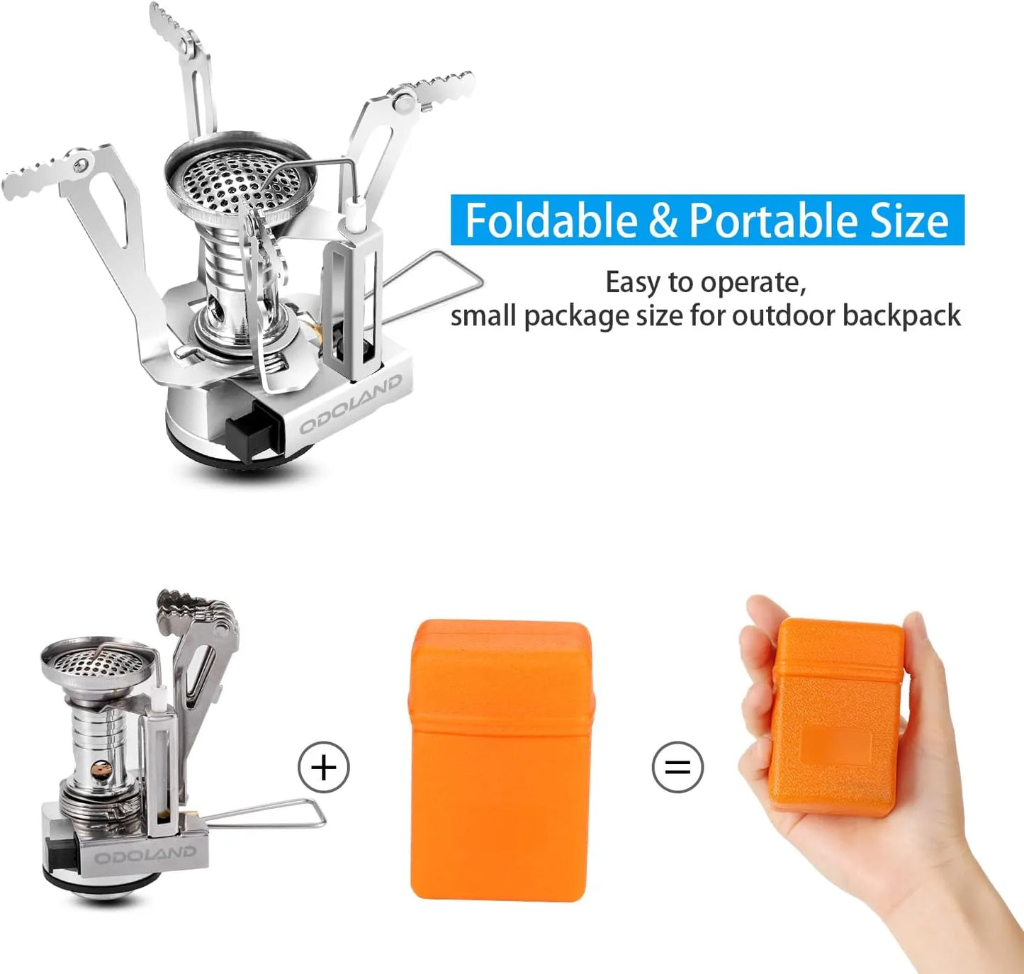 Odoland backpacking cookware mess kit ideal for camping and picnic trips