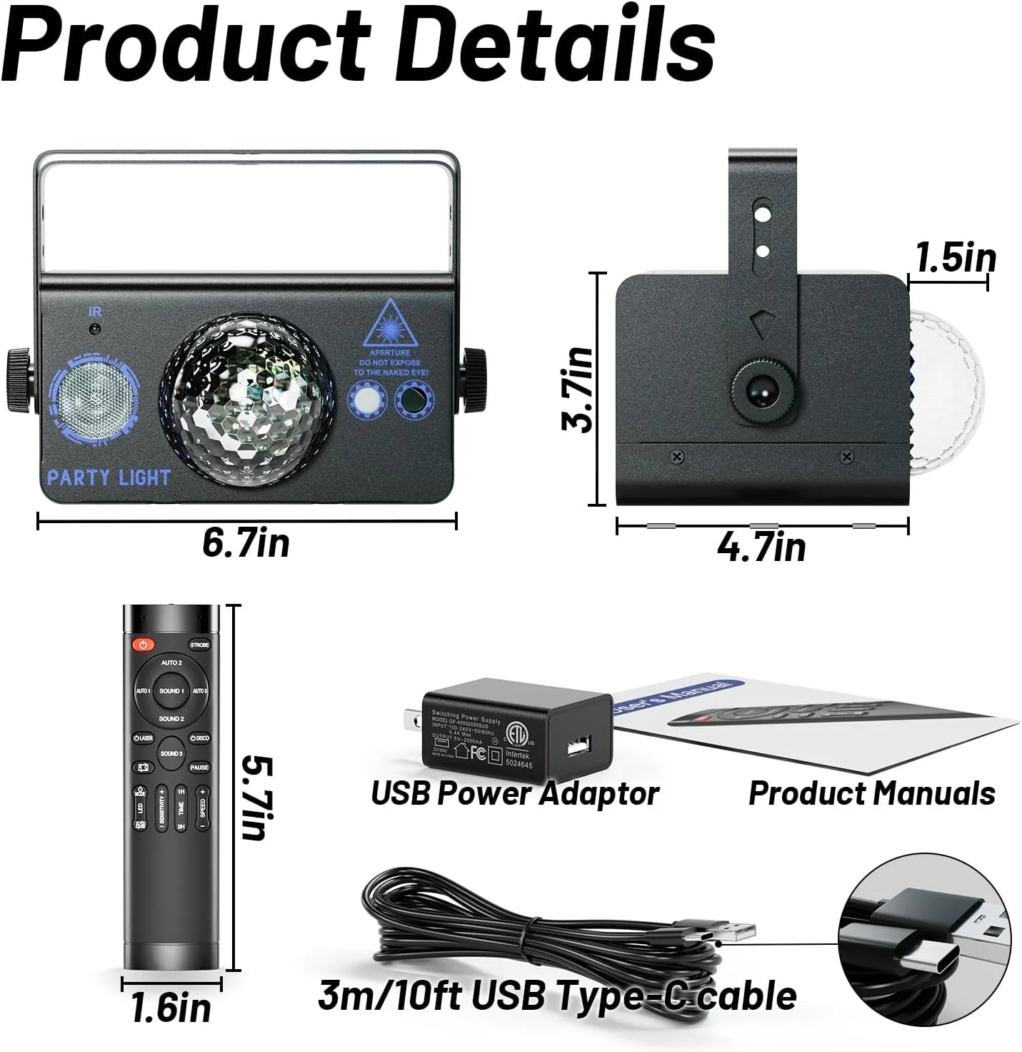 Professional LED stage lights disco ball remote control Christmas decoration