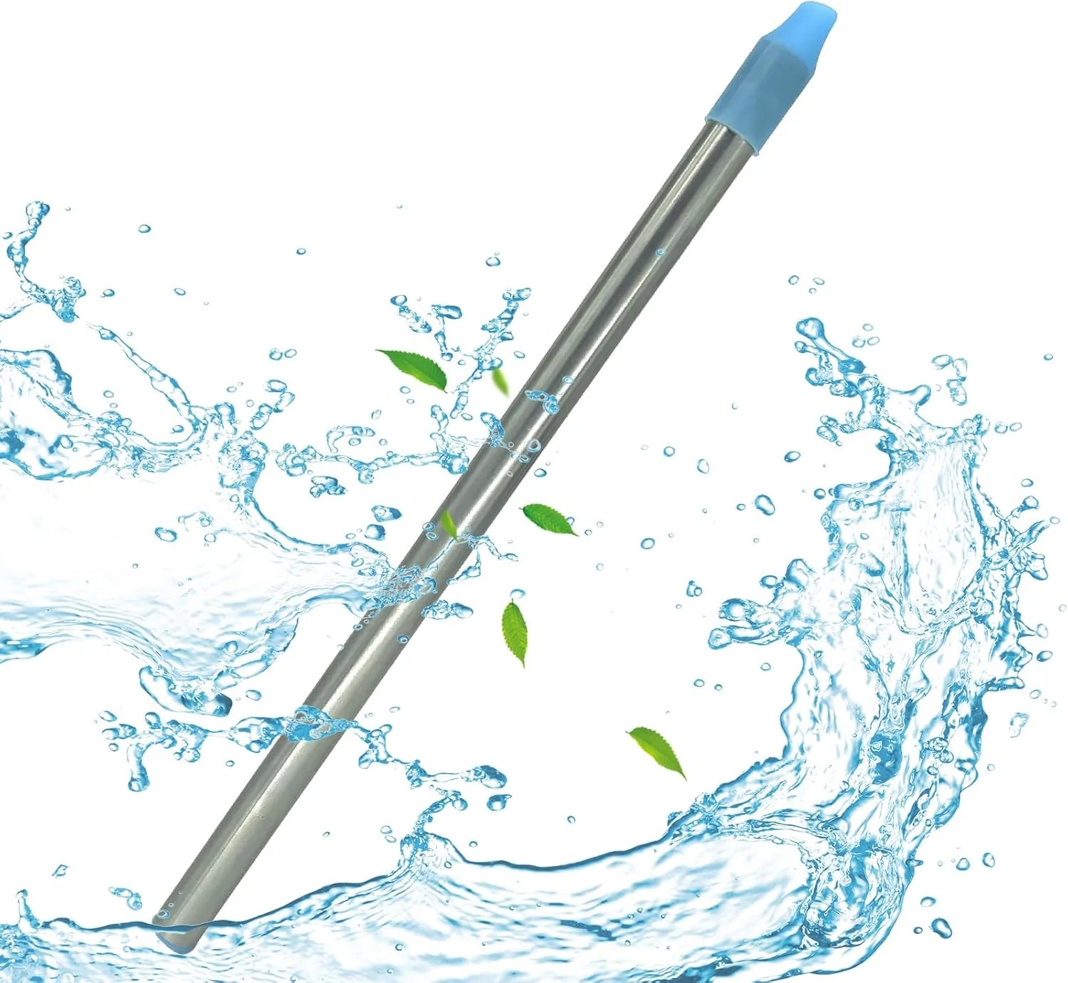 Reusable stainless steel water filter straw for outdoor hiking and camping adventures