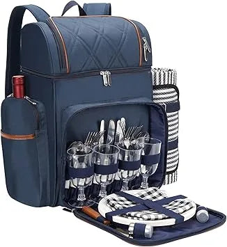 Insulated picnic bag showing leakproof cooler design and dual deck structure