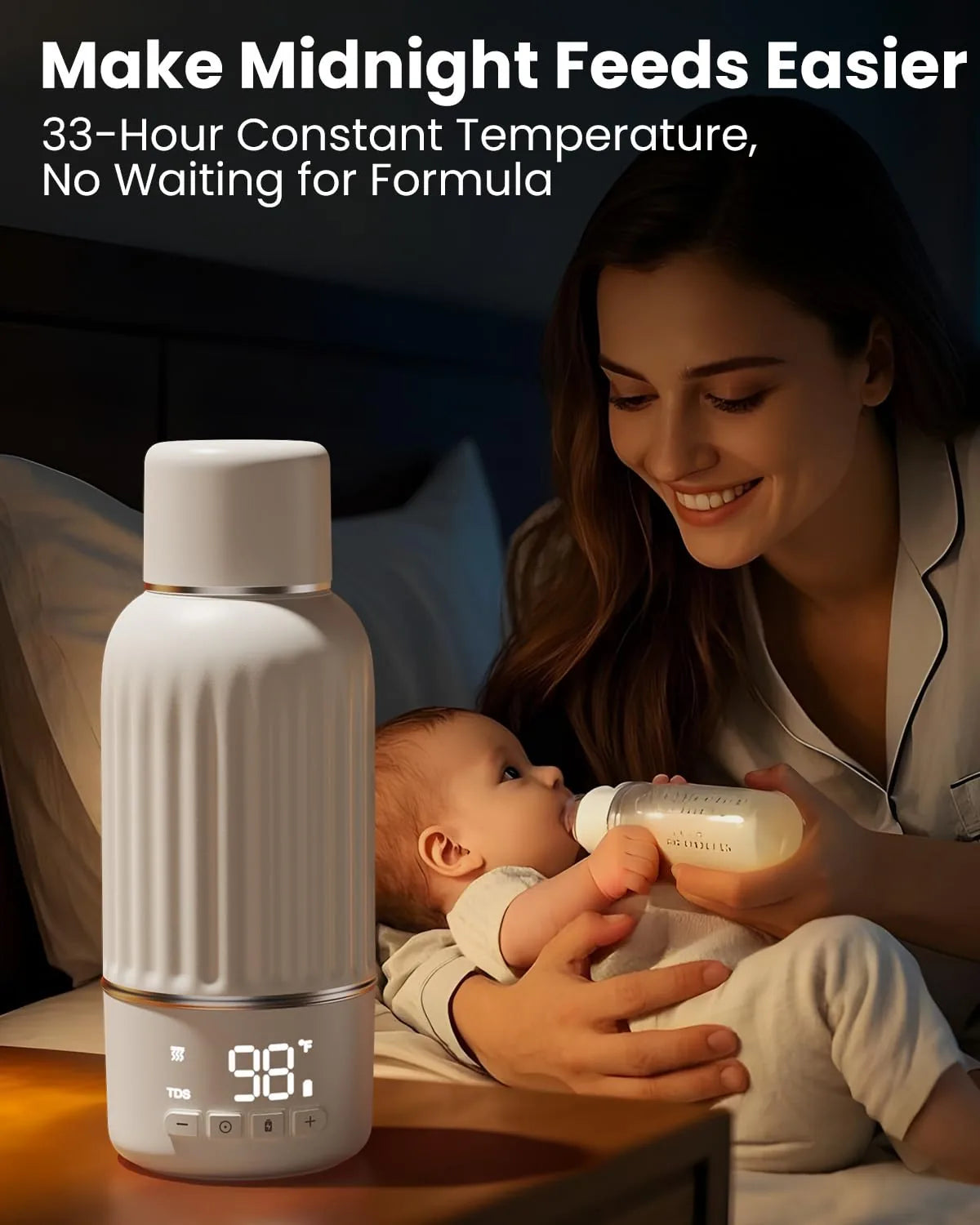 oz portable bottle warmer with 2.5 minute rapid heating capability for babies