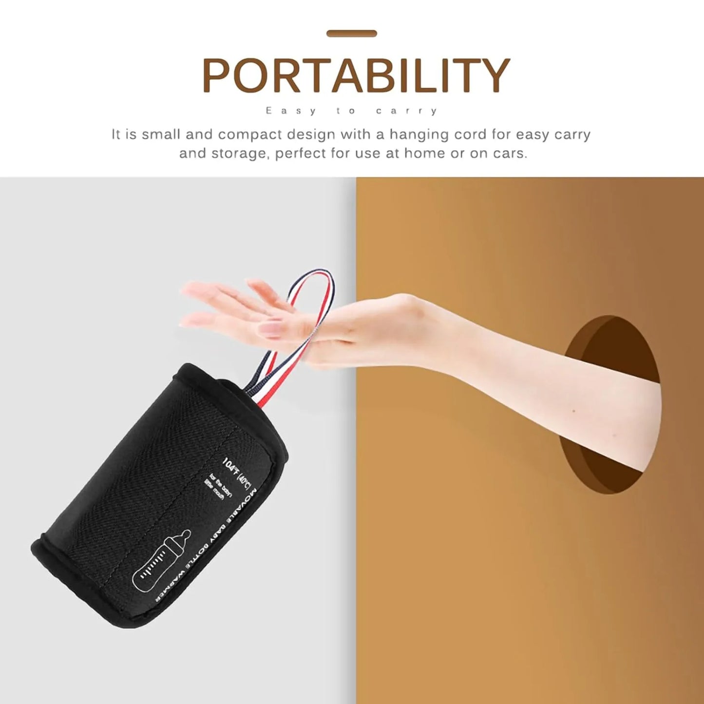 USB bottle warmer compact travel accessory for baby feeding