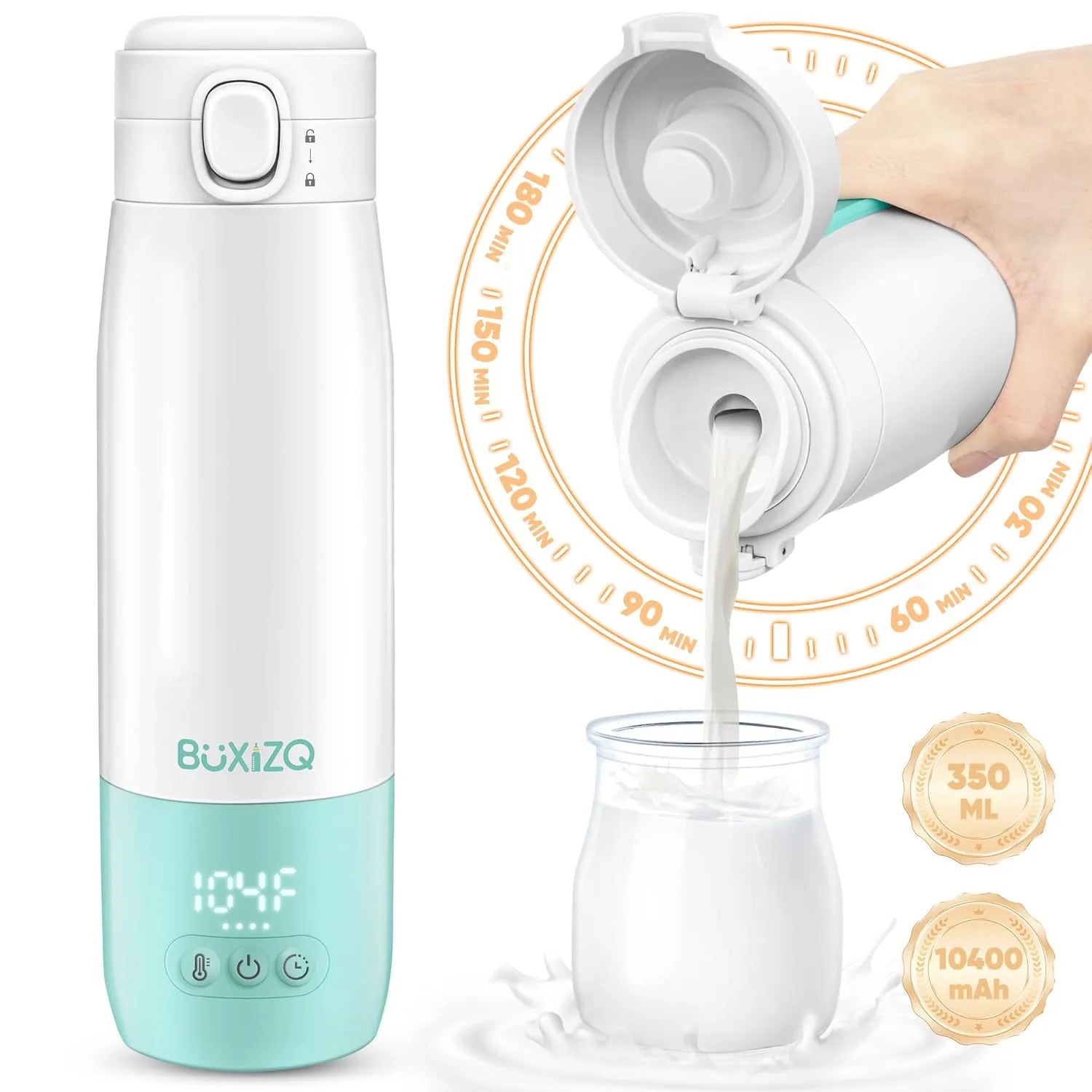 Portable bottle warmer with dual heating modes for baby travel needs