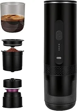 Battery powered coffee maker for travel and outdoor adventures