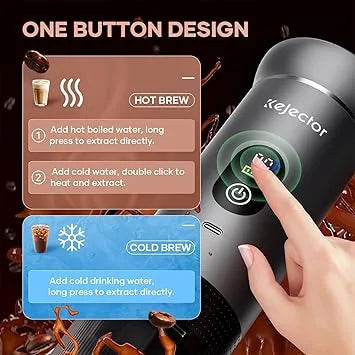 in-1 espresso pod and ground coffee maker battery operated portable device