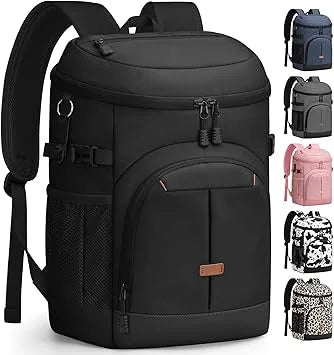 Side view of lightweight leak-proof cooler bag with straps