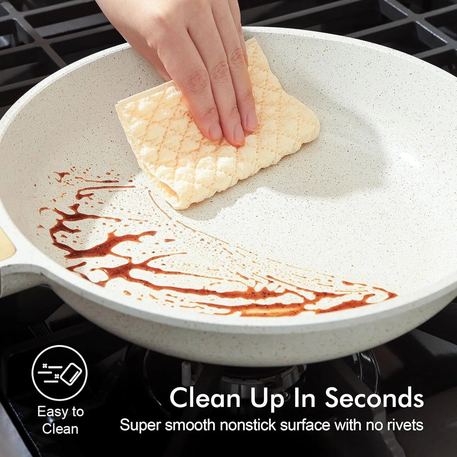 SENSARTE induction compatible frying pan ceramic nonstick coating healthy cooking