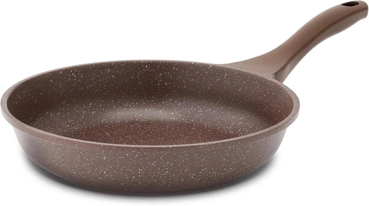 SENSARTE 8 inch nonstick frying pan skillet with toffee brown stone cookware finish