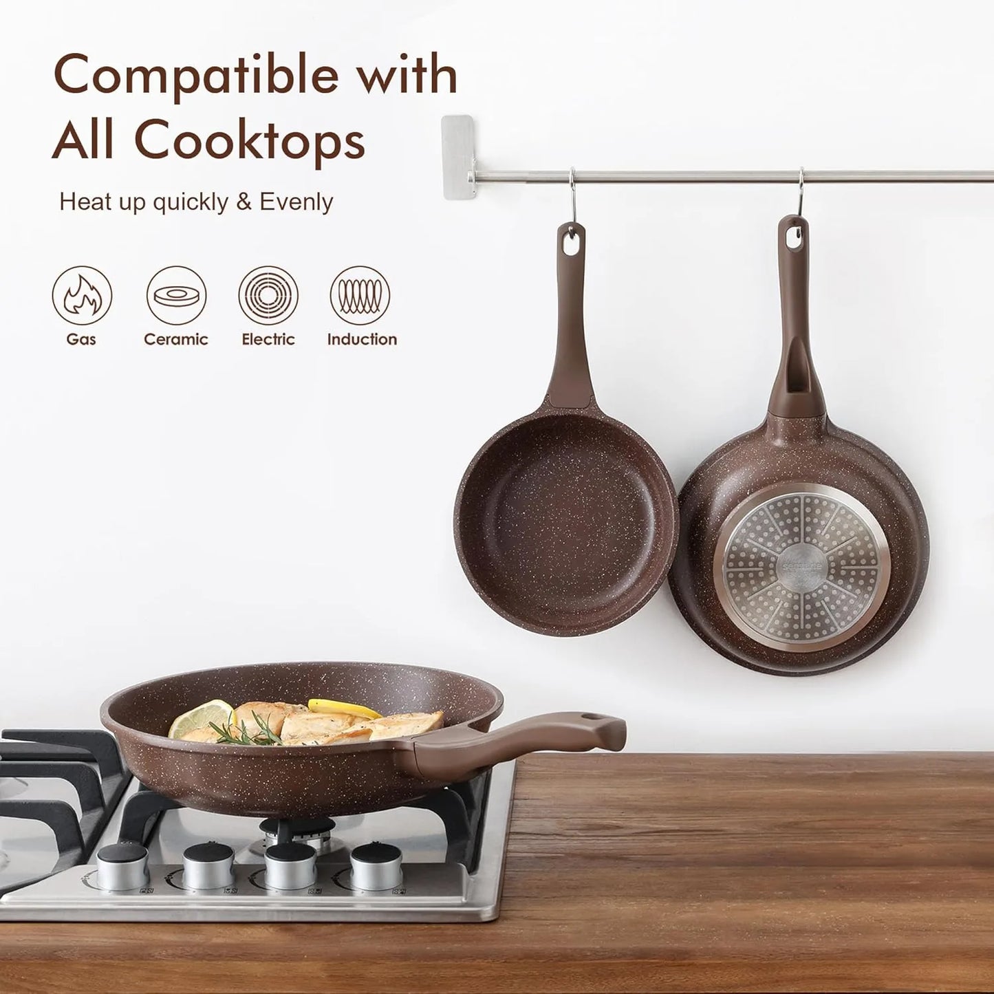 Non stick healthy cooking pan skillet SENSARTE omelette pan PFOA free
