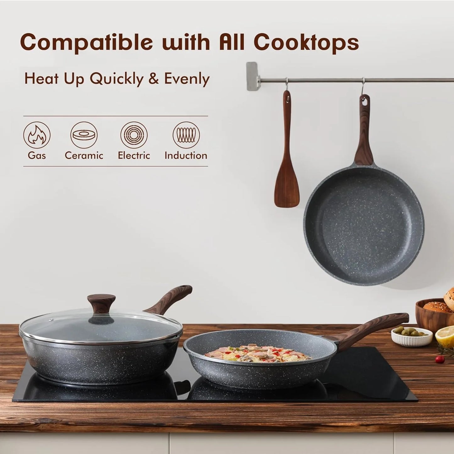 SENSARTE chef's pan nonstick coating PFOA free professional grade cookware