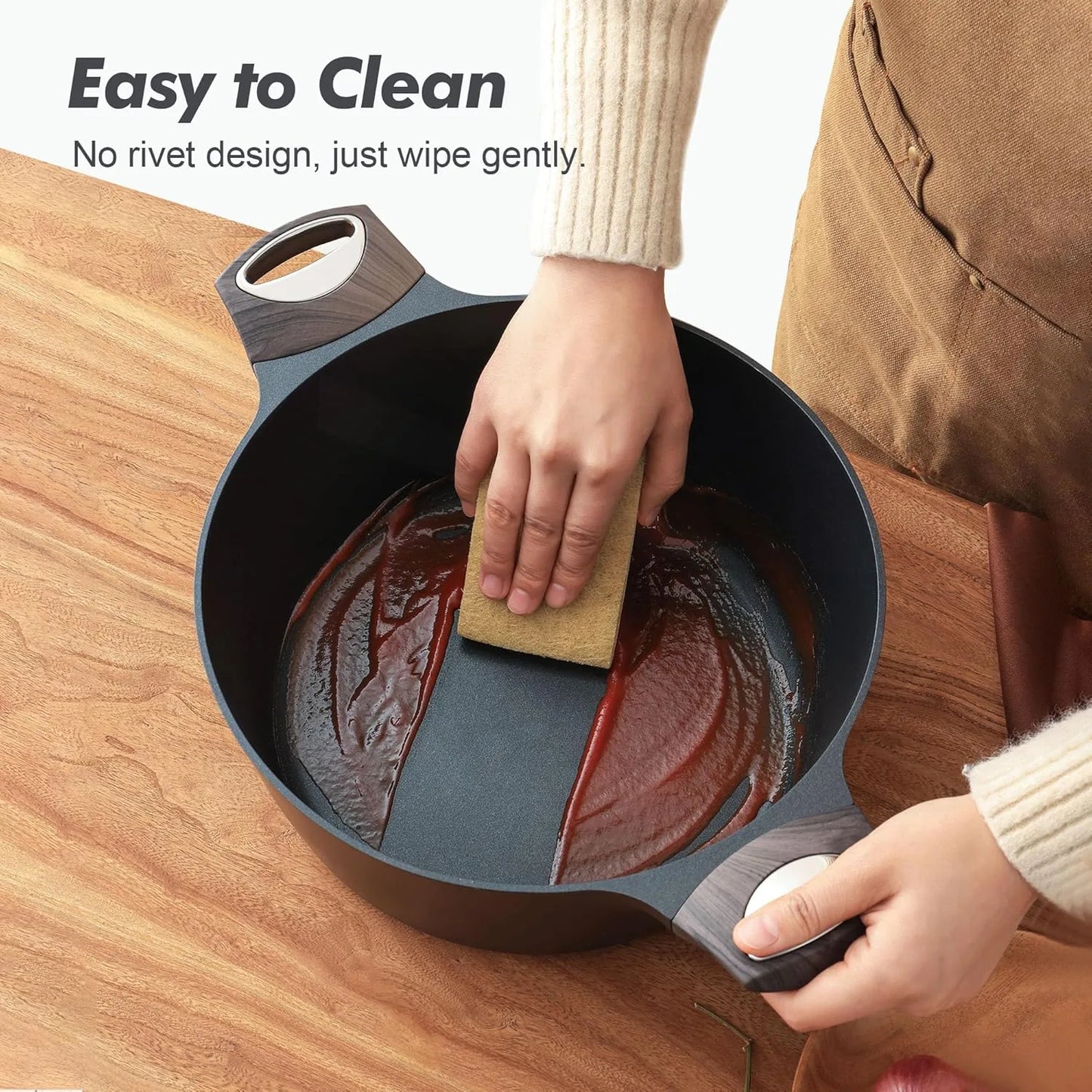 SENSARTE nonstick stock pot available in multiple sizes for families
