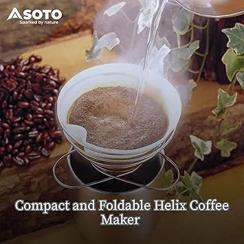 Eco-friendly compact helix coffee maker travel essential stainless steel design