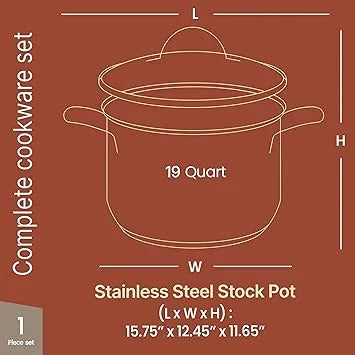 Chef preparing soup in stainless steel stockpot on stovetop