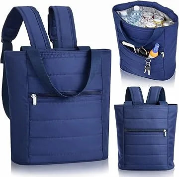 Side angle of leakproof cooler bag showing dual compartment structure