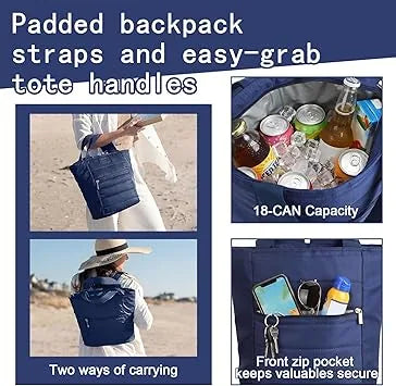 Close-up of lightweight materials and double deck insulated bag construction