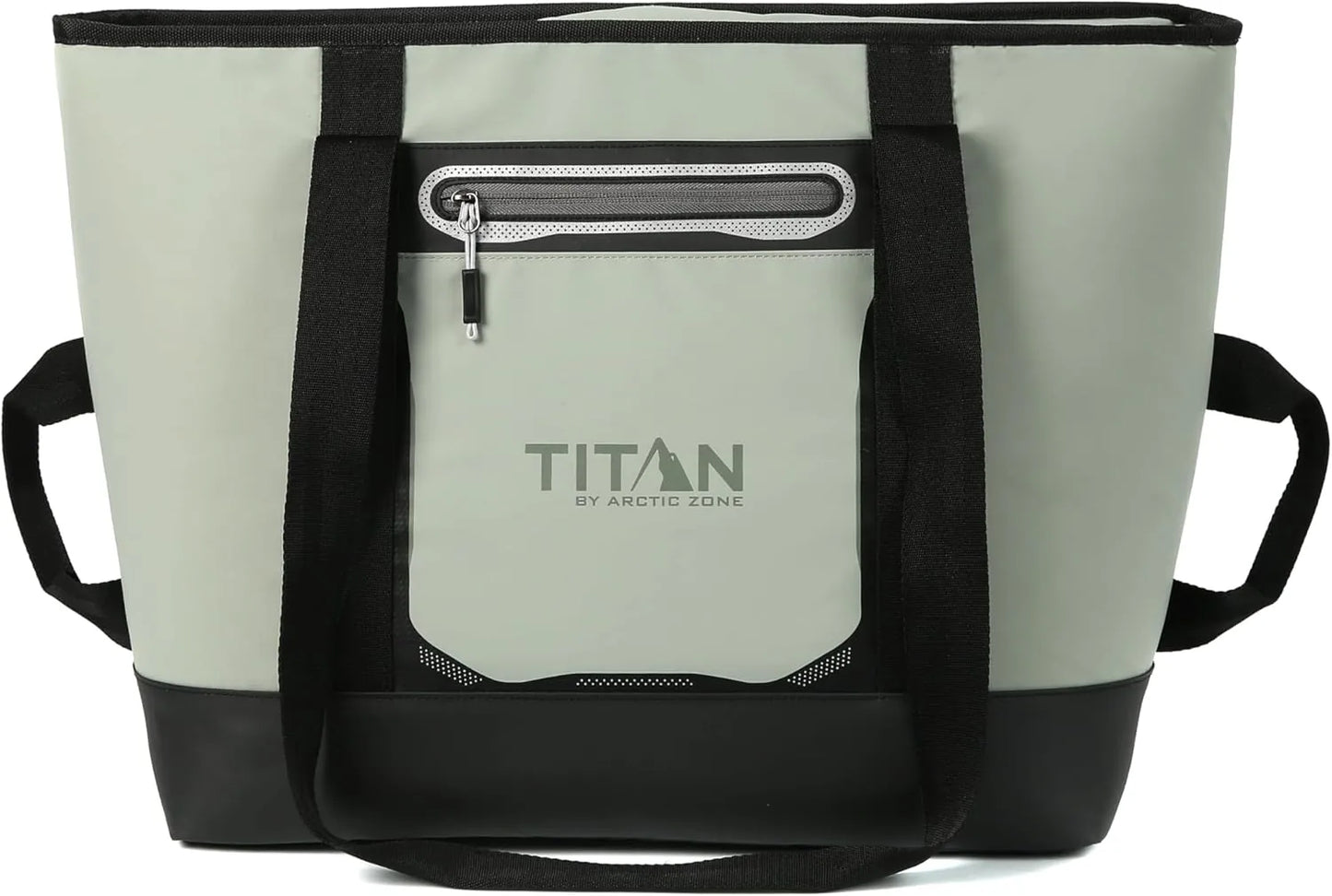 Titan Arctic Zone soft sided cooler tote in blue displaying front design