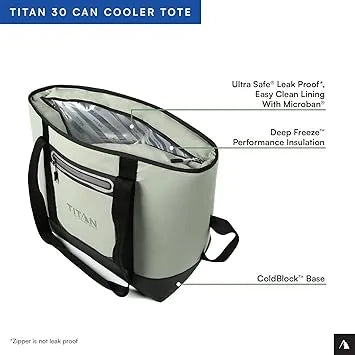 Woman carrying Titan cooler tote on beach during picnic outing
