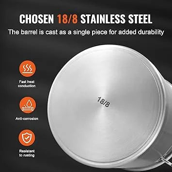 /8 stainless steel composite base close-up detail shot