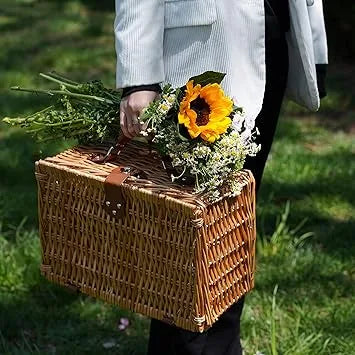 Close-up of wicker weave pattern and quality materials in hamper basket