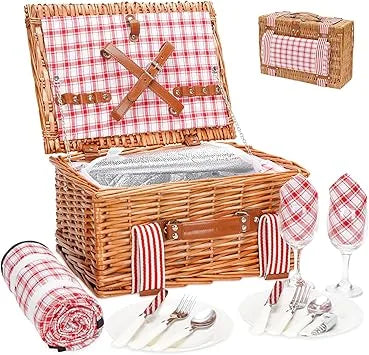 Wicker hamper side view showing woven texture and handle details